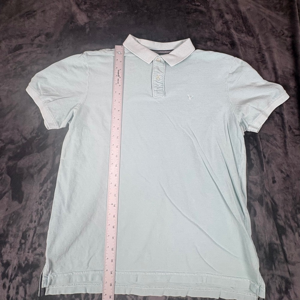 American Eagle Polo Shirt Mens Large Mint Green Super Soft Cotton Short Sleeve - Picture 2 of 7